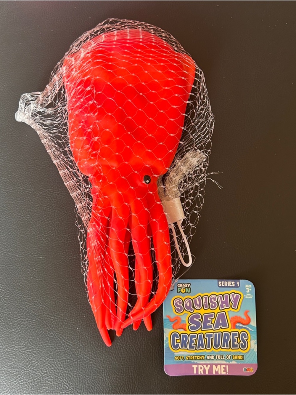 VIRAL Crazy Fun Red Squishy Sea Creatures Fidget Toy NWT
